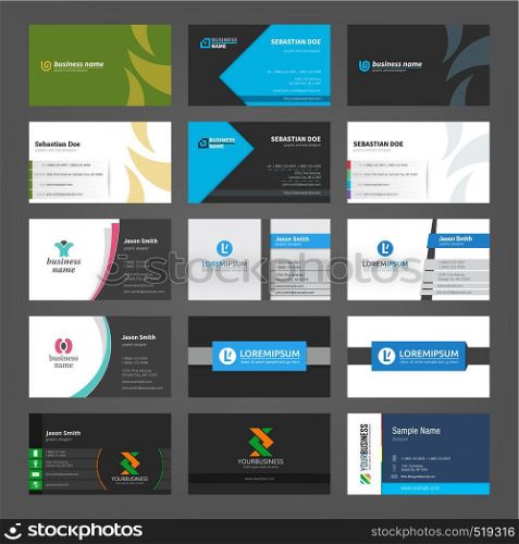Set of creative business cards templates