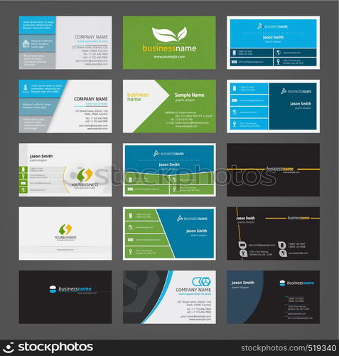 Set of creative business cards templates