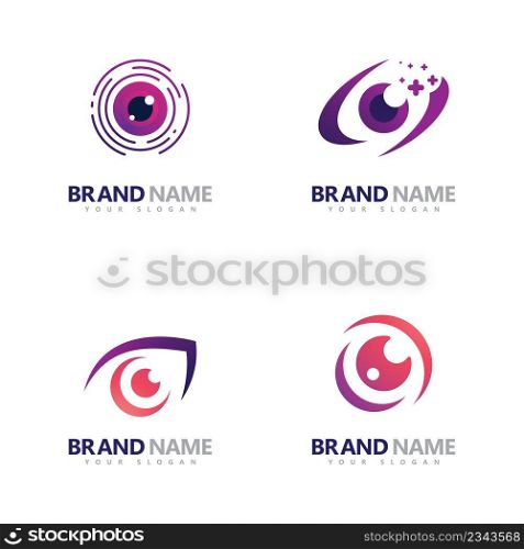 Set of Creative Concept Eyes logo Design Template  eye care logo icon