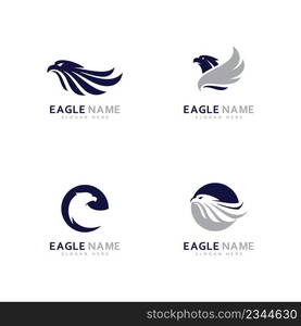 Set of Creative Eagle Logo Design Vector illustration