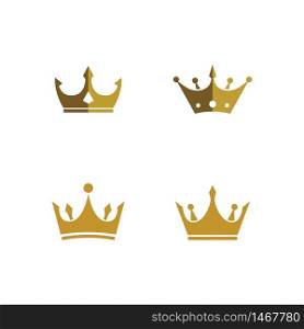 Set of Crown Logo Template vector illustration