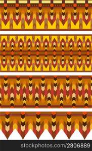 Set of decorative strips with a geometrical pattern