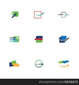 set of Delivery express logo and symbol vector illustration design