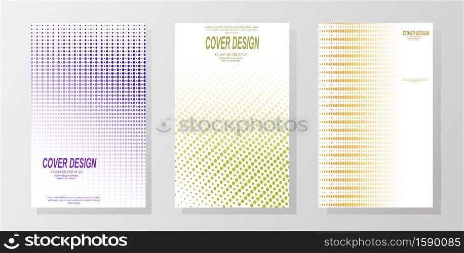 Set of design for the cover in the style of minimalism. Vector illustration