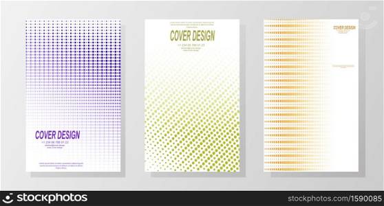 Set of design for the cover in the style of minimalism. Vector illustration