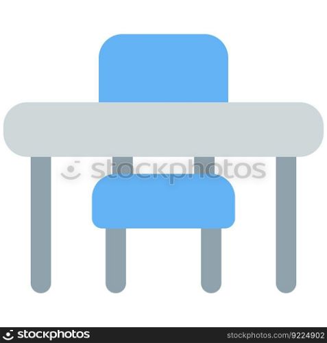 Set of desk and chair for writing