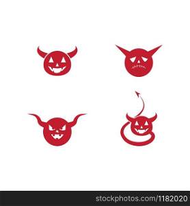 set of Devil logo ilustration vector template