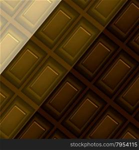Set of Different Chocolate Bars. Chocolate Diagonal Background. Set of Different Chocolate