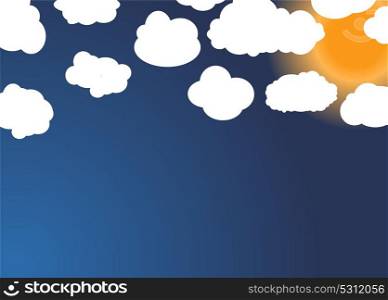 Set of different Cloud and Sun. Vector Illustration EPS10. Set of different Cloud and Sun. Vector Illustration