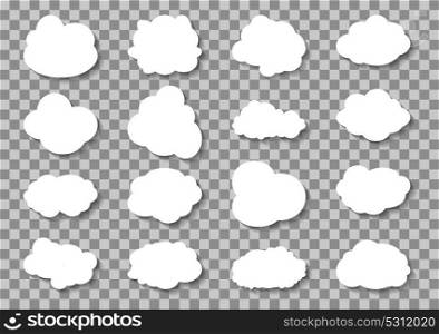 Set of different Cloud on transparent background. Vector Illustration EPS10. Set of different Cloud on transparent background. Vector Illustr