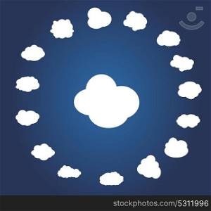 Set of different Cloud. Vector Illustration EPS10. Set of different Cloud. Vector Illustration