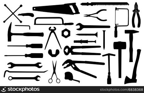 set of different masonry tools