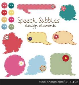 set of different speech bubbles, design elements