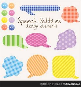 set of different speech bubbles, design elements