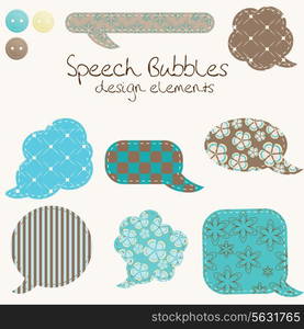 set of different speech bubbles, design elements