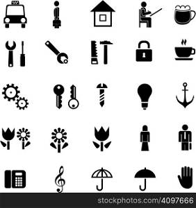 Set of different vector pictograms