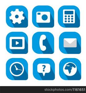 set of different web icons for mobile computer interface. icons for mobile computer