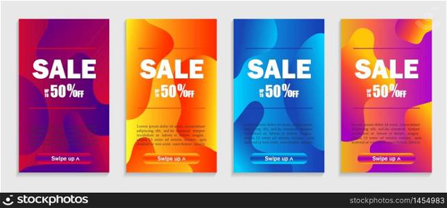 Set of dynamic abstract liquid shapes on coupon. Modern discount covers for website, social media or mobile apps. Discount sale coupon banner template. Trendy background vector illustration. Set of dynamic abstract liquid shapes on coupon. Modern discount covers for website, social media or mobile apps. Discount sale coupon banner template. Trendy background vector