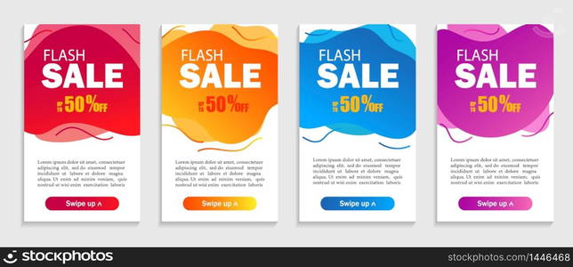 Set of dynamic geometric liquid shapes. Modern design covers for website, presentations or mobile apps. Flash sale template for social media. vector eps10. Set of dynamic geometric liquid shapes. Modern design covers for website, presentations or mobile apps. Flash sale template for social media. vector