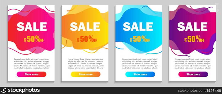 Set of dynamic geometric liquid shapes. Modern design covers for website, presentations or mobille apps. vector eps10. Set of dynamic geometric liquid shapes. Modern design covers for website, presentations or mobille apps. vector