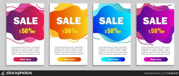 Set of dynamic geometric liquid shapes. Modern design covers for website, presentations or mobille apps. vector eps10. Set of dynamic geometric liquid shapes. Modern design covers for website, presentations or mobille apps. vector