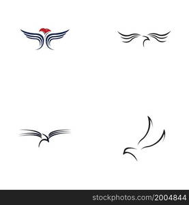 set of eagle logo vector illustration design template