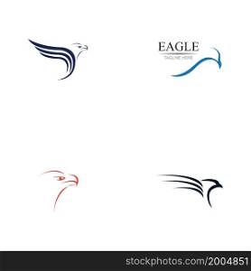 set of eagle logo vector illustration design template