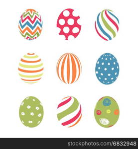 Set of Easter eggs