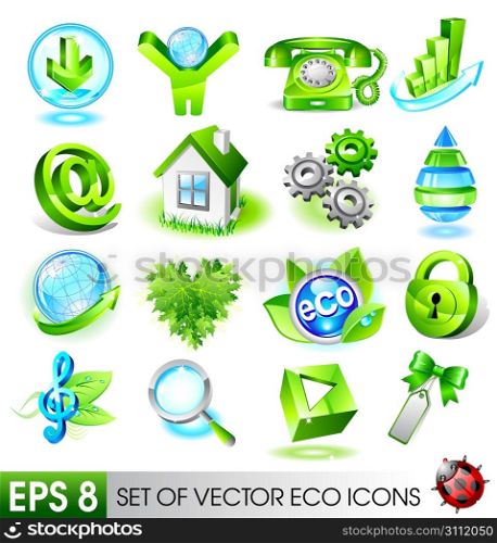 Set of eco icons
