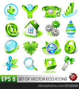 Set of eco icons