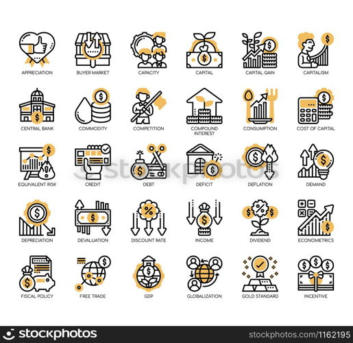 Set of economy thin line and pixel perfect icons for any web and app project.