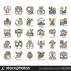Set of economy thin line and pixel perfect icons for any web and app project.