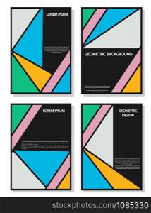 Set of editable cover layouts with abstract geometric pattern for brochure, magazine, flyer, booklet, annual report. Abstract background.