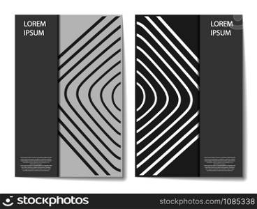 Set of editable cover layouts with abstract geometric pattern for brochure, magazine, flyer, booklet, annual report. Abstract background.