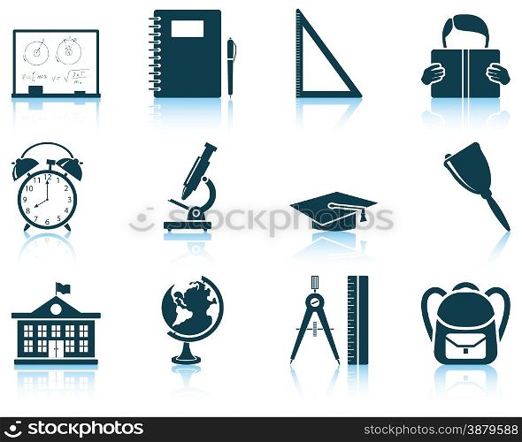 Set of education icon. EPS 10 vector illustration without transparency.
