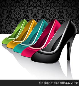 Set of elegant female shoes