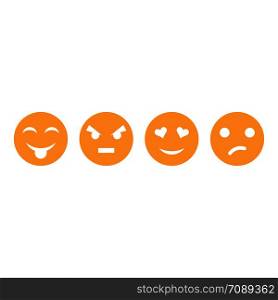 Set of emoticon vector icon illustration design