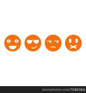 Set of emoticon vector icon illustration design
