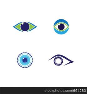 set of eye care logo template icon symbol