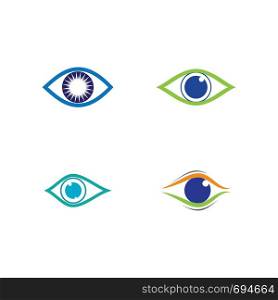 set of eye care logo template icon symbol