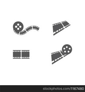 Set of filmstrip ilustration icon flat design