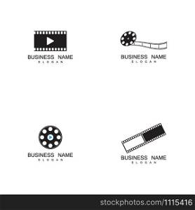 Set of filmstrip Logo Template vector illustration design