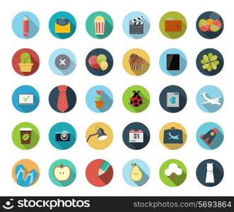 Set of Flat Design Concept Vector Illustration With Long Shadow. EPS10