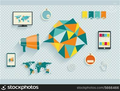 Set of flat design icons. Can be used for web design, seo, social media, for web and mobile services and apps.