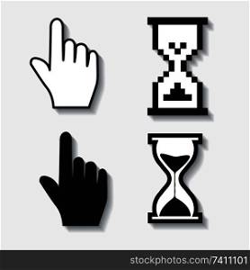 Set of flat modern cursor icons