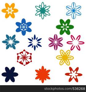 Set of flower vector icon.