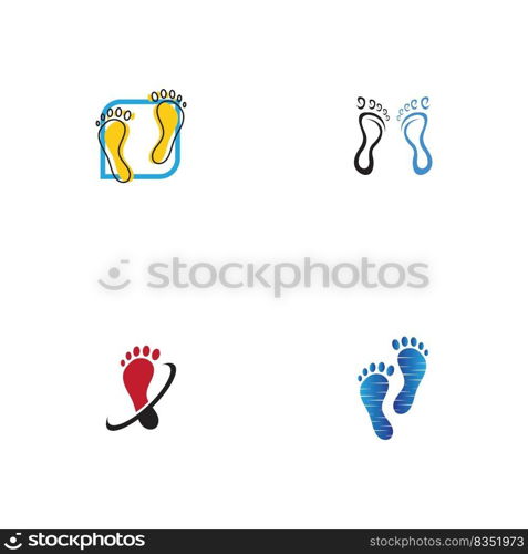 set of Foot pr∫logo design template