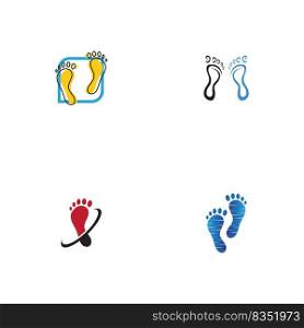 set of Foot pr∫logo design template