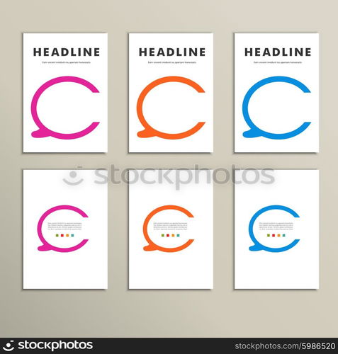 Set of four colorful vector speech bubbles.. Set of four colorful vector speech bubbles