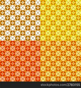 set of four seamless patterns, vector, geometric ornament